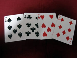 ４枚の７のカードを使ったトランプマジック種明かし
